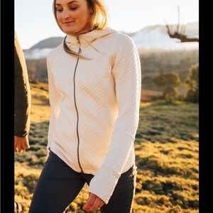 Exofficio White Quilted Utility Jacket with Hood